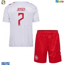 Danska Mathias Jensen #7 Gostujuci Dres za djecu EP 2024 Kratak Rukav (+ Kratke hlače)